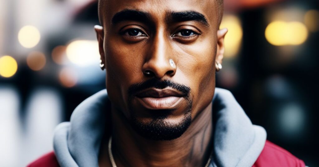 Tupac Without His Signature Nose Ring
