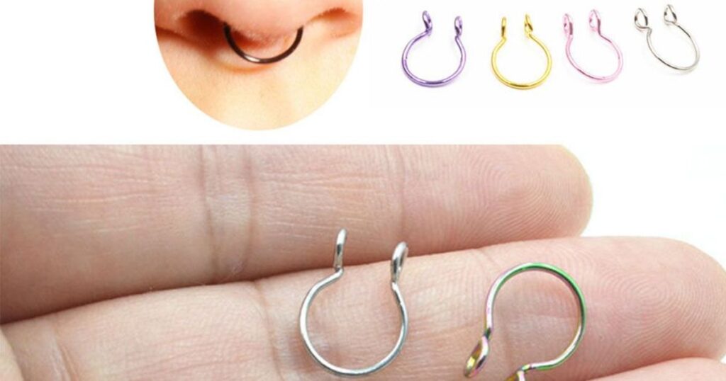 Clicker Septum Nose Ring Hoop