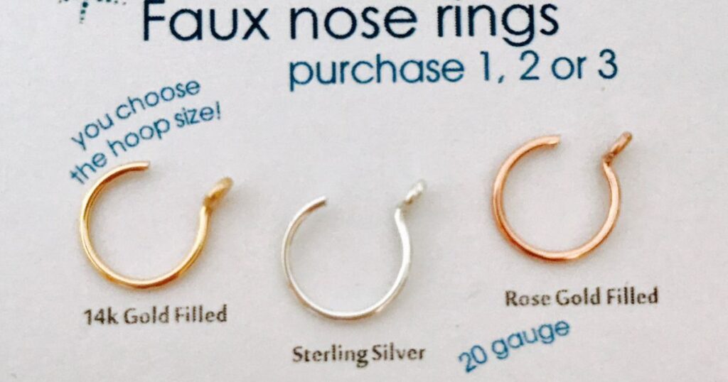 Faux Nose Ring Hoop